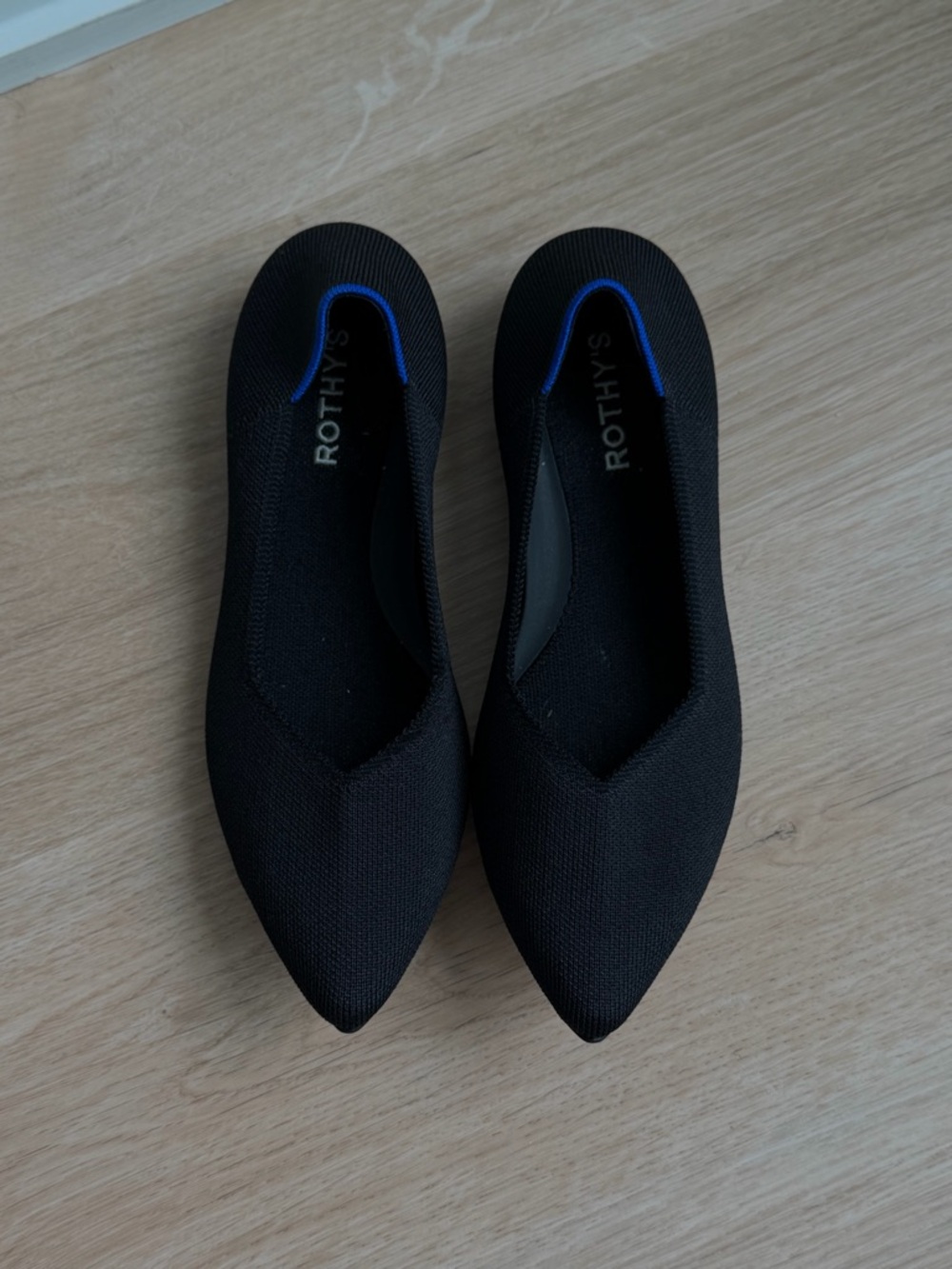 Rothy’s Black Pointed Toe Flats Size 9